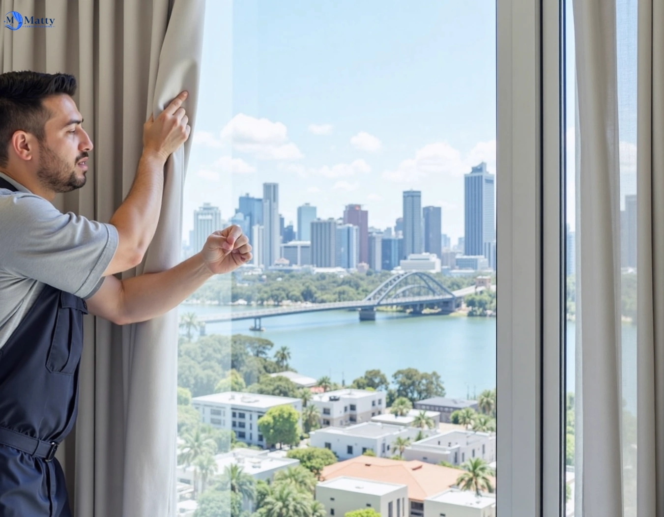 Professional curtain steam cleaning service st-helena-vic QLD by Matty Curtain Cleaning